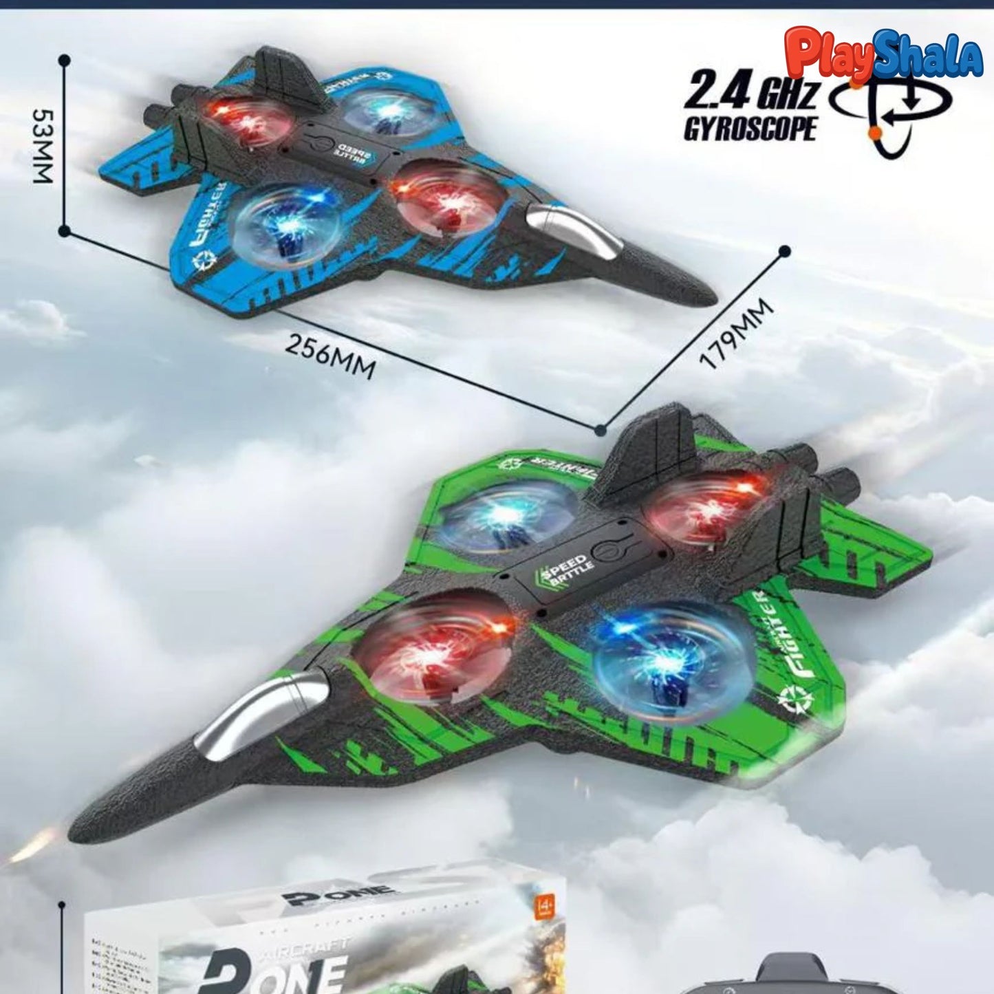 Playshala Remote Control Fighter Plane cum Drone