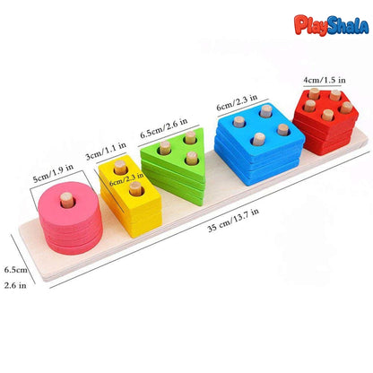 Playshala Colourful Wooden Blocks