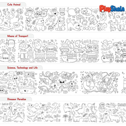 Playshala CreativePlay Endless Doodle Fun | 300 cm Roll for Imaginative Kids