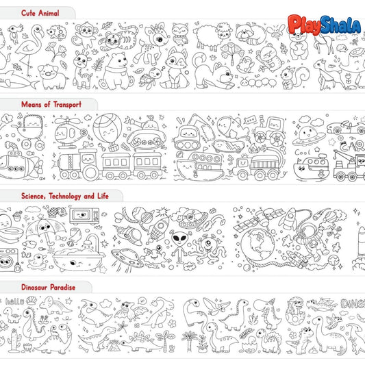 Playshala CreativePlay Endless Doodle Fun | 300 cm Roll for Imaginative Kids