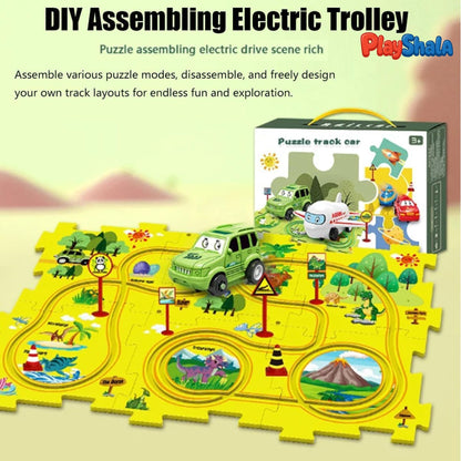 Playshala Buildplay Puzzle Motorised Train Set