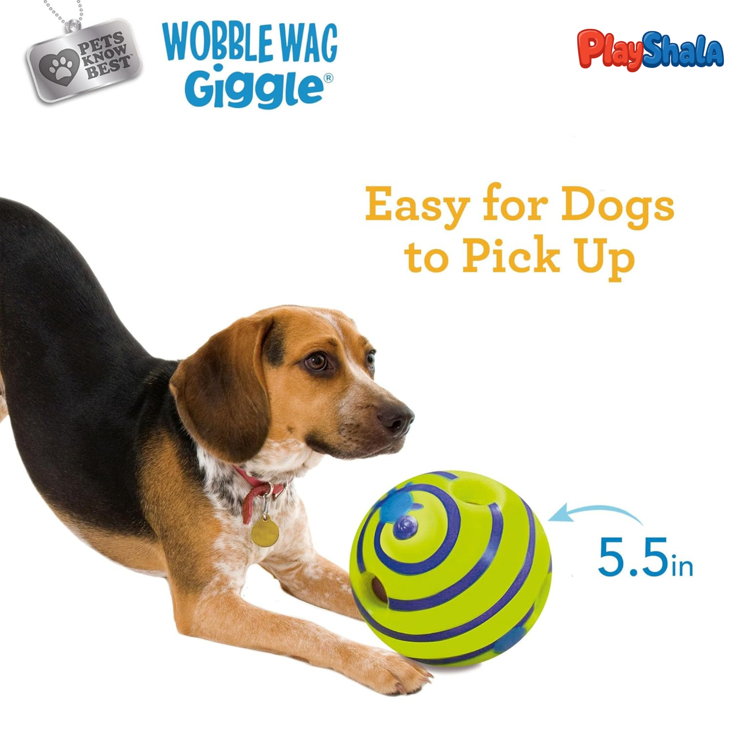 PlayShala Wobble Wag Giggle Ball