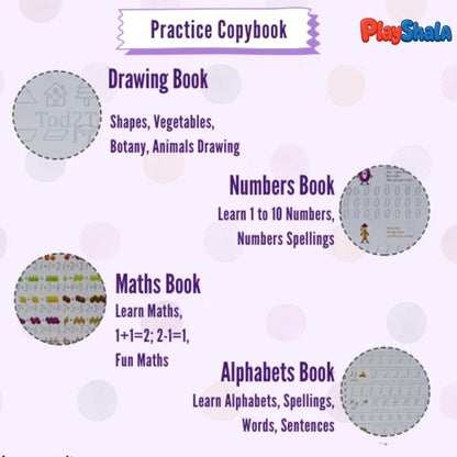 Playshala Magical Self-Erasing Practice Book