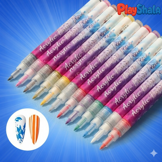 Playshala Nail Art Markers for Gel Nails, DIY 3D Nail Art Pens