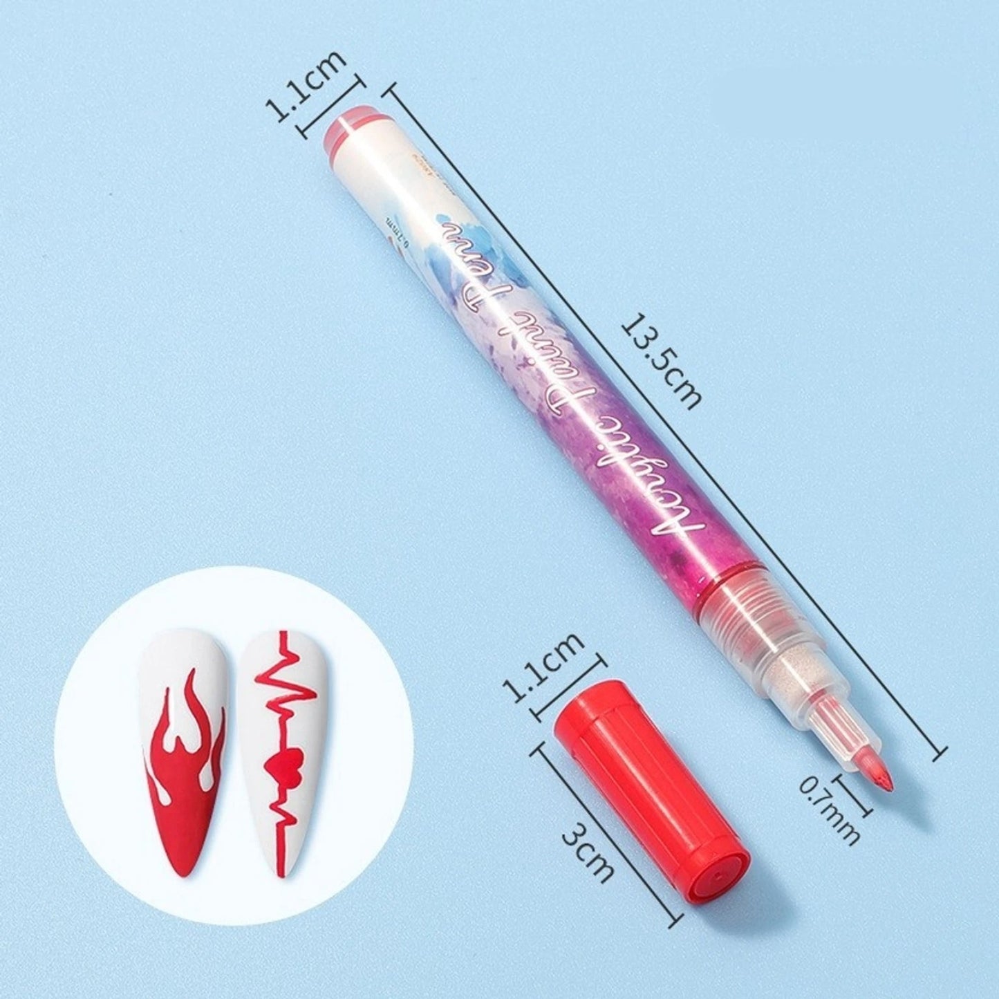 Playshala Nail Art Markers for Gel Nails, DIY 3D Nail Art Pens