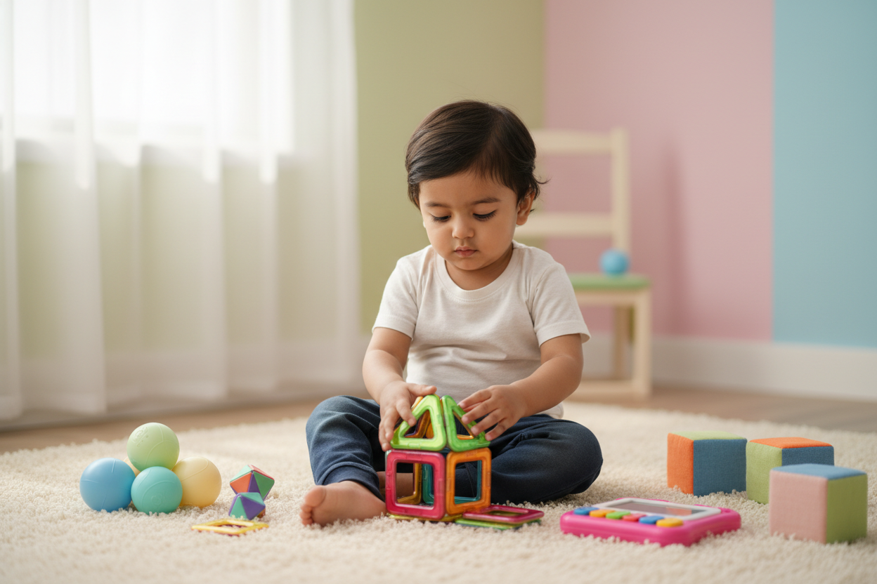 add toys with magnets, electronic toys and sensories 