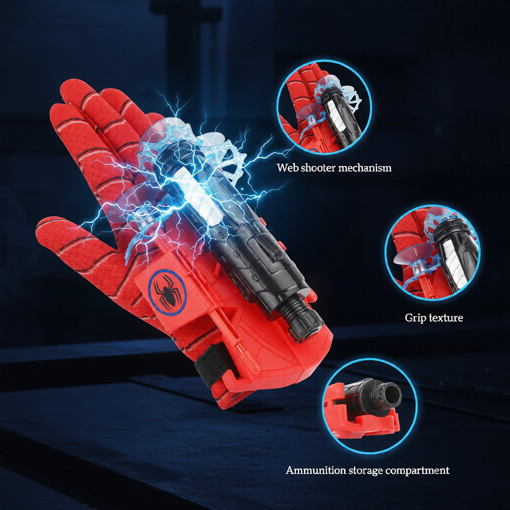 Playshala Spidey WebBlaster - Interactive Action-Packed Web Shooter for Little Superheroes